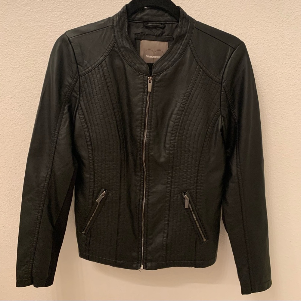 NWT Maurices Black Faux Leather Jacket - Small